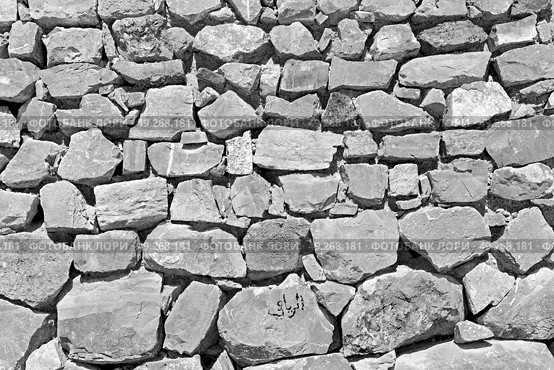   near   house and block building abstract background in oman the old wall. Стоковое фото, агентство Ingram Publishing / Фотобанк Лори