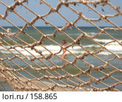 Рыболовная сеть на фоне Азовского моря. Стоковое фото, фотограф Александр Литовченко / Фотобанк Лори