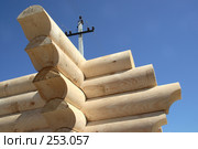Свежепостроенный сруб из профилированных бревен. Стоковое фото, фотограф Harry / Фотобанк Лори