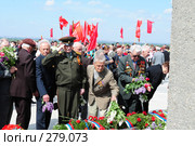 Ветераны в парадной форме возлагают цветы к памятнику (2008 год). Редакционное фото, фотограф Артём Анисимов / Фотобанк Лори