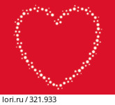 Сердце на красном фоне. Стоковая иллюстрация, иллюстратор Вера Тропынина / Фотобанк Лори