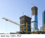 Строительство высотного комплекса. Москва (2008 год). Редакционное фото, фотограф Катыкин Сергей / Фотобанк Лори