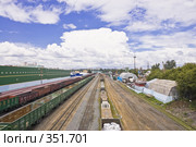 Московская окружная железная дорога, вид со Щелковского путепровода. Стоковое фото, фотограф Эдуард Межерицкий / Фотобанк Лори