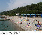 Пляж в Кудепсте близ Сочи (2006 год). Редакционное фото, фотограф Ирина Борсученко / Фотобанк Лори