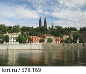 Прага.Вышеград и набережная Влтавы. (2008 год). Стоковое фото, фотограф Светлана Кудрина / Фотобанк Лори