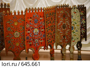 Расписные  прялки (2008 год). Редакционное фото, фотограф Николай Гернет / Фотобанк Лори