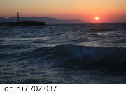Закат над морем. Стоковое фото, фотограф Яна Королёва / Фотобанк Лори