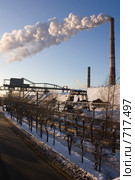 Северодвинск, ТЭЦ 1, Архангельское шоссе (2009 год). Стоковое фото, фотограф Михаил Митин / Фотобанк Лори