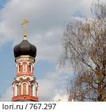 Церковь на фоне гоубого неба (весна) (2008 год). Стоковое фото, фотограф Елена Азарнова / Фотобанк Лори