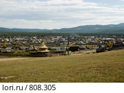 Самый большой посёлок на острове Ольхон -Хужир (2004 год). Стоковое фото, фотограф Игнатьев Михаил / Фотобанк Лори