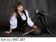 Девушка-пиратка. Стоковое фото, фотограф pzAxe / Фотобанк Лори