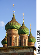 Ярославль. Купола церкви Николы Мокрого (2008 год). Стоковое фото, фотограф Julia Nelson / Фотобанк Лори