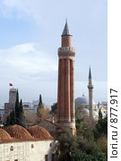 Минарет Йивли в Анталии (2009 год). Стоковое фото, фотограф Валерий Шанин / Фотобанк Лори