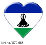 Иконка в виде сердца. Лесото. Стоковая иллюстрация, иллюстратор Яков Филимонов / Фотобанк Лори