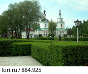 Болдино. Площадь перед усадьбой Пушкина (2006 год). Стоковое фото, фотограф Сергей Учаев / Фотобанк Лори