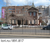 Деревянное здание город Чита конец 19 века (2008 год). Редакционное фото, фотограф Геннадий Соловьев / Фотобанк Лори