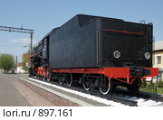 Город Муром. Железнодорожный вокзал. Музейный паровоз (2009 год). Редакционное фото, фотограф Юрий Синицын / Фотобанк Лори