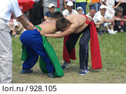 Борьба курэш, праздник сабантуй (2009 год). Редакционное фото, фотограф Талдыкин Юрий / Фотобанк Лори