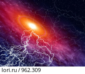 Космический фон для дизайна. Стоковая иллюстрация, иллюстратор ElenArt / Фотобанк Лори