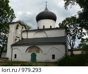Псков. Спасо-Преображенский собор Мирожского монастыря (XII век) (2007 год). Стоковое фото, фотограф Наталия Журавлёва / Фотобанк Лори