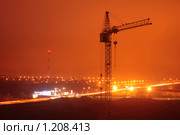 Ночная стройка (2009 год). Стоковое фото, фотограф Карелин Д.А. / Фотобанк Лори