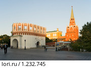 Кутафья (Предмостная) и Троицкая башни. Московский Кремль (2009 год). Редакционное фото, фотограф Александр Щепин / Фотобанк Лори