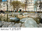Чистопрудный бульвар, водоем фонтана, Москва, апрель 2009 г. Стоковое фото, фотограф Владимир Магит / Фотобанк Лори