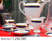 Сервированный стол в ресторане. Чаепитие. Стоковое фото, фотограф Vitas / Фотобанк Лори