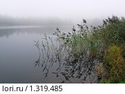Осенний пейзаж. Туман над озером. Стоковое фото, фотограф Икан Леонид / Фотобанк Лори