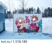 Экспресс "фотошоп". Рамка для фотографирования в зимнем парке. (2010 год). Редакционное фото, фотограф Денис Кравченко / Фотобанк Лори