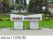 Сближающая скамья примирения.Парк"Ривьера".Сочи.Россия. Стоковое фото, фотограф Елена Писклова / Фотобанк Лори