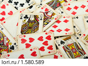 Фон из рассыпанной колоды карт (2010 год). Редакционное фото, фотограф Илья Андриянов / Фотобанк Лори