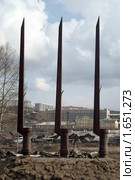 Забайкалье, п. Оловянная. Мемориал Победы. Штыки от трехлинейки. (2010 год). Редакционное фото, фотограф Валерий Лаврушин / Фотобанк Лори