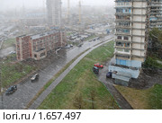 Снежная метель весной. Москва (2010 год). Редакционное фото, фотограф E. O. / Фотобанк Лори