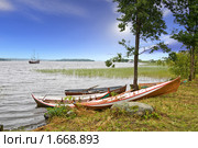 Лодка на берегу. Стоковое фото, фотограф Parmenov Pavel / Фотобанк Лори