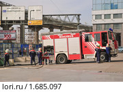 Пожарная часть в  "Северной башне" делового центра "Москва-сити" (2010 год). Редакционное фото, фотограф Алёшина Оксана / Фотобанк Лори