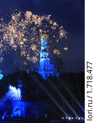 Москва, салют на 9 мая 2010 г. Стоковое фото, фотограф Дмитрий Неумоин / Фотобанк Лори