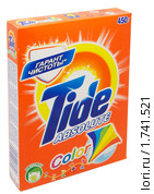 Пачка стирального порошка Tide absolute (2010 год). Редакционное фото, фотограф Андрей Андреев / Фотобанк Лори