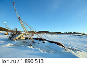 Зима на Белом море. Стоковое фото, фотограф Некрасов Андрей / Фотобанк Лори