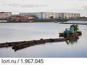 Земснаряд на реке Малая Кокшага. Стоковое фото, фотограф Людмила Ожиганова / Фотобанк Лори