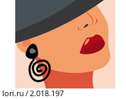 Лицо молодой женщины. Стоковая иллюстрация, иллюстратор Евгения Шаварина / Фотобанк Лори
