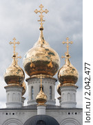 Купола Спасо-Преображенского кафедрального собора в Абакане (2010 год). Стоковое фото, фотограф Шичкина Антонина / Фотобанк Лори