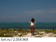 Девушка смотрит на море (2010 год). Стоковое фото, фотограф Ирина Фирсова / Фотобанк Лори