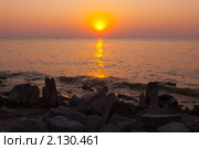 Закат на море. Стоковое фото, фотограф Алексей Петров / Фотобанк Лори