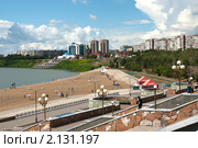 Казахстан. Павлодар. Спуск набережной Иртыша (2010 год). Редакционное фото, фотограф Юлия Врублевская / Фотобанк Лори