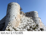 Стены и башни замка Крак де Шевалье (Крак де л'Оспиталь) в Сирии (2009 год). Стоковое фото, фотограф Валерий Шанин / Фотобанк Лори