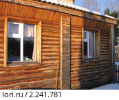Стена домика на турбазе "Татра", Нижневартовск (2009 год). Стоковое фото, фотограф Елена Киселева / Фотобанк Лори
