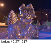 Ледяная скульптура. Красноярск (2011 год). Редакционное фото, фотограф Типляшина Евгения / Фотобанк Лори
