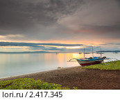 Лодка на берегу моря, Филиппины. Стоковое фото, фотограф Ольга Хорошунова / Фотобанк Лори