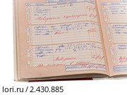Оценки в дневнике школьника. Стоковое фото, фотограф Геннадий Соловьев / Фотобанк Лори